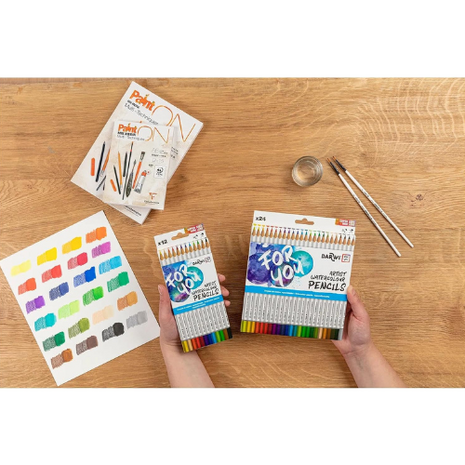 Darwi For You aquarel kleurpotloden set van 36 Kleuren