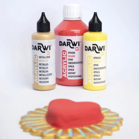 Darwi metallic acrylverf goud