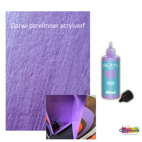 Darwi parelmoer acrylverf lila