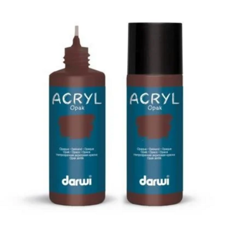 Darwi opaque acrylverf chocoladebruin 801