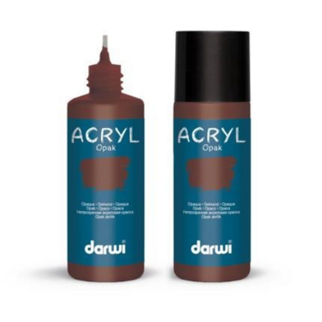 Darwi opaque acrylverf donker sienna 842