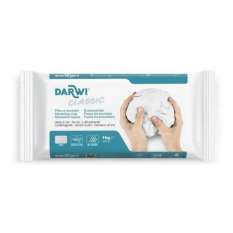 Darwi Classic witte luchtdrogende boetseerklei 1 kg