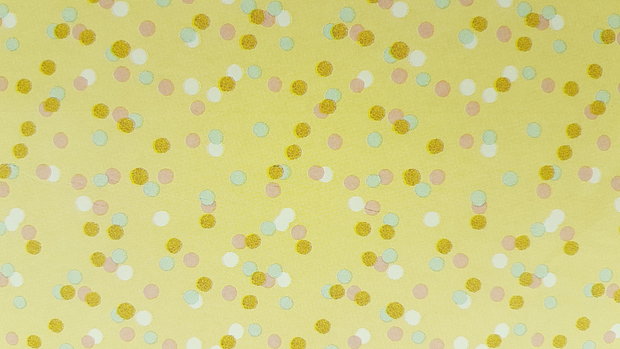 Decopatch papier geel met stippen