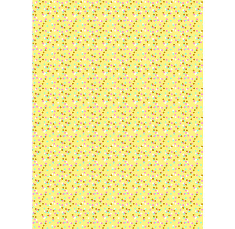 Decopatch papier geel met stippen