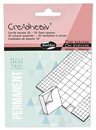 handige hobbymaterialen Creadhesiv' Zelfklevende 3D foam montage vierkantjes