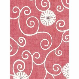 Decopatch papier rood decoratieve bloemenprint OP=OP