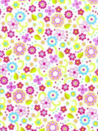 Decopatch papier vrolijk bloemenmotief OP=OP