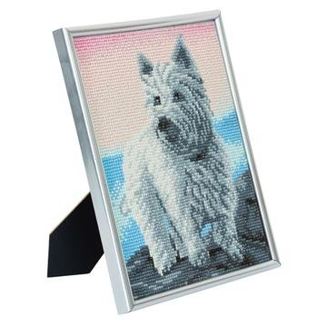 Crystal Art kit Westie hond 21 x 25 cm