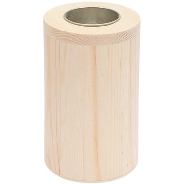 Kaarsenhouder hout rond 12 X 7,5 cm. FSC 100%