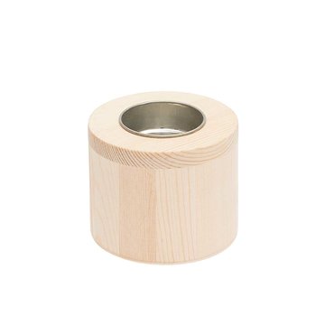 Kaarsenhouder hout rond 6 X 7,5 cm. FSC 100%