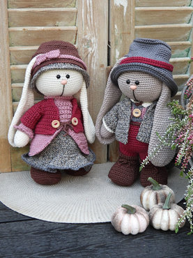 HAAKPAKKET FUNNY BUNNY SET LENA EN LUCAS