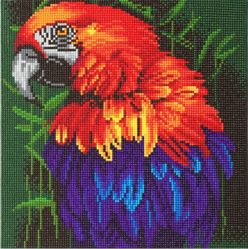 Crystal Art kit Tropical Bird Papegaai (full) 30 x 30 cm