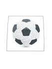 Crystal Art Sticker Football Voetbal 9 x 9 cm.