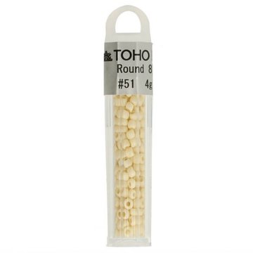 TOHO GLASKRALEN ROND 8-0 TH8-0051 ECRU