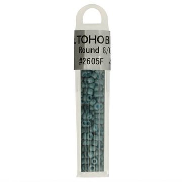 TOHO GLASKRALEN ROND 8-0 2605F BLAUW GRIJS