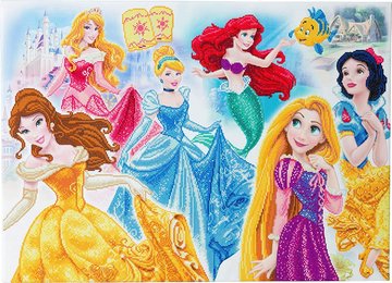 Crystal Art kit Disney Princess Medley (partial) 90 x 65 cm