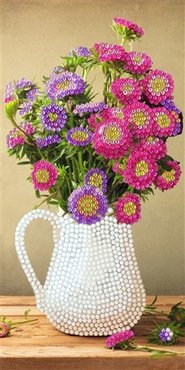 Crystal Card kit diamond painting Flower Vase 11 x 22 cm
