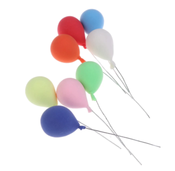 Ballonnen voor poppen verschillende kleuren 8 stuks.