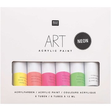 ART ACRYLIC SET NEON 6 X 12ML