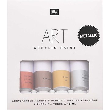 ART ACRYLIC SET CELEBRATION METALLIC 4 X 12ML ACRYLVERF