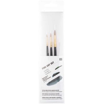 FINE ART AQUAREL SET KWASTEN 3 delig
