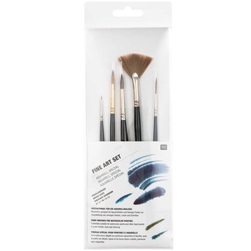 FINE ART AQUAREL SET KWASTEN 5 delig