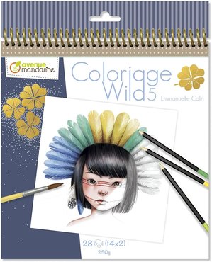 Coloriage Wild Colouring Book deel 5 by Emmanuelle Colin spiraal gebonden