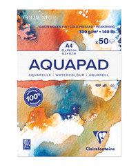 Bloc GOLDLINE AQUAPAD 300g korrel M A4 50 vel - Wit