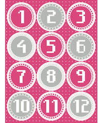 Adventskalender stickers SCANDINAVIE 24st.