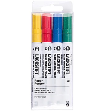 RICO DESIGN PAINT MARKER SET MULTICOLOUR 2MM  4 ST.