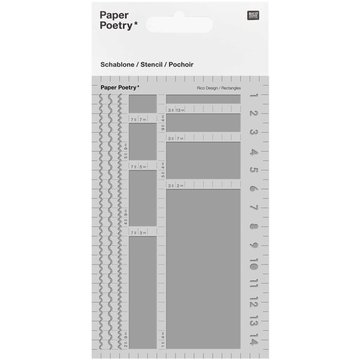 PAPER POETRY BULLET DIARY DAGBOEK SJABLOON RECHTHOEK 9,5X15CM