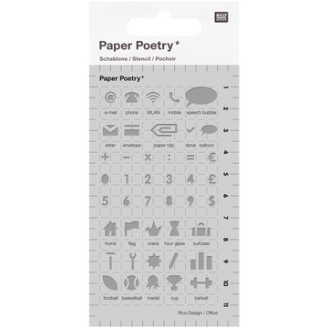 PAPER POETRY BULLET DIARY DAGBOEK SJABLOON OFFICE  7x12CM