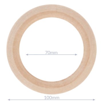 HOUTEN RING NATUREL BUITENMAAT 100MM