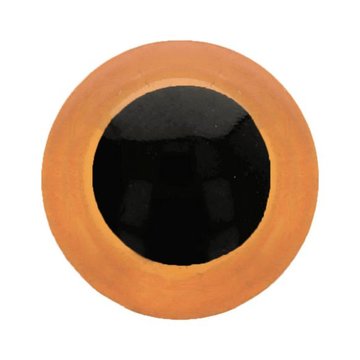 DIERENOGEN - VEILIGHEIDSOGEN TWEEKLEURIG 6MM oranje