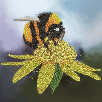 Crystal Card kit Bumblebee (partial) 18x18 cm