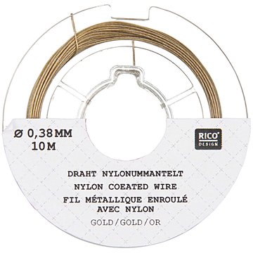 Made by Me draad nylon gecoat Goud Gold 0,38 mm 10m