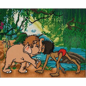 Crystal Art kit Disney Jungle Book Friends (full) 40 x 50 cm