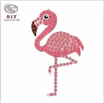 Crystal Art Sticker Flamingo