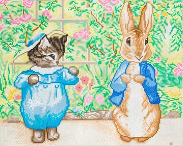 Crystal Art kit ®  Peter Rabbit and Tom Kitten 40 x 50 cm
