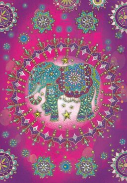 Crystal Art kit® Notebook schrift harde kaft Elephant Fantasy 26 x 19 cm