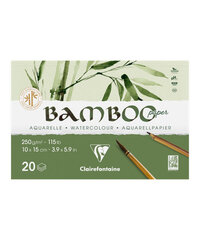 BAMBOO aquarelpapier blok 20 vel 100X150mm 250gr/m2 - Wit