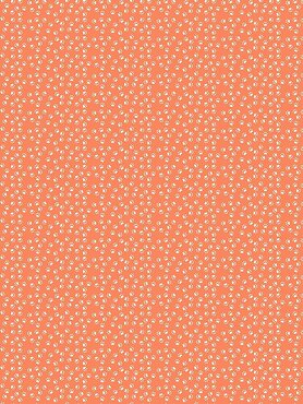 Decopatch papier oranje met witte dierenpootjes FLUO