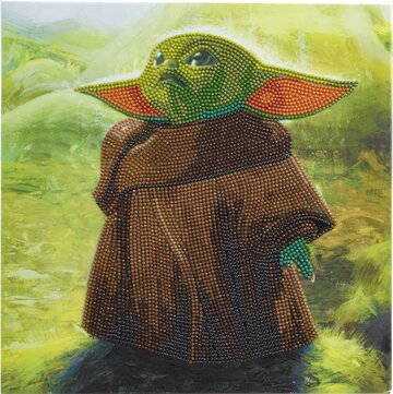 Crystal Art kit ® Star Wars GROGU 30 x 30 cm diamond painting (partial)