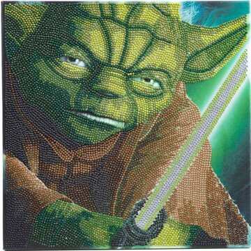 Crystal Art kit ® Star Wars YODA 30 x 30 cm diamond painting (partial)