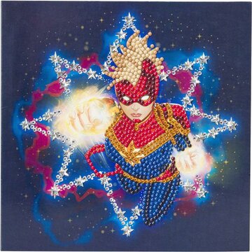 Crystal Card kit ® Marvel CAPTAIN MARVEL (partial) 18 x 18 cm.