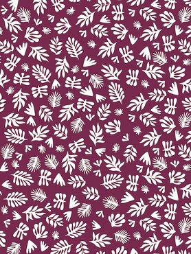 Decopatch papier motief met bladeren bordeaux