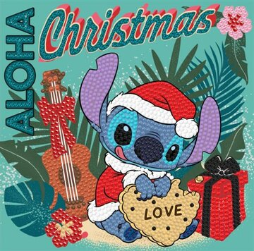 Crystal Card Kit® Disney Stitch Christmas Aloha 18x18cm partial