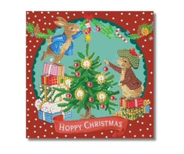 Crystal Card Kit ® Peter Rabbit Hoppy Christmas (18x18cm/partial).
