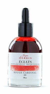 Herbin Eclats aquarel inkt KARDINAALROOD -245- Flesje 50ml