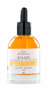 Herbin Eclats aquarel inkt ZONNEGEEL -105- Flesje 50ml